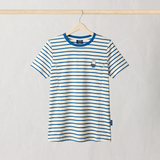 Miffy stribet amme-T-shirt med skjulte ammelukninger, set forfra