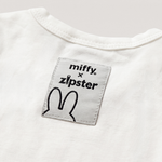 Miffy x Zipster vævet mærke på Retro Miffy pop-art bambus-babybodysuit