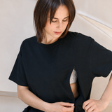 Oversized amning Tee Svart
