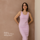 St Tropez Ribbed Amningsklänning Lilac