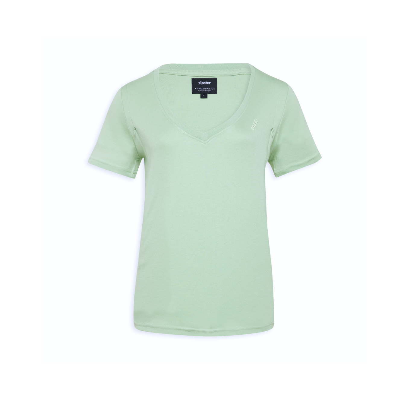 Breastfeeding T-Shirt V-Neck Sage Green