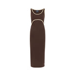 St Tropez Ribbed Amningsklänning Choklad