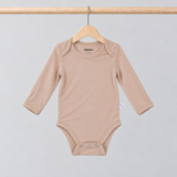 Långärmad body, beige
